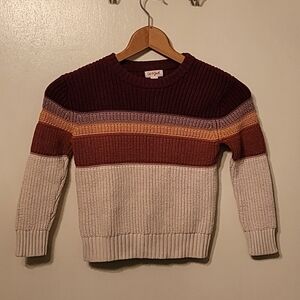 Cat & Jack Striped Colorblock Knit Sweater - 5T